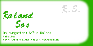 roland sos business card