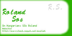roland sos business card